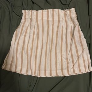 American Eagle xs white and brown striped skirt